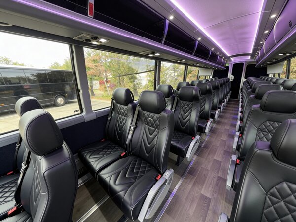 50 Passenger Charter Bus Rental Inside