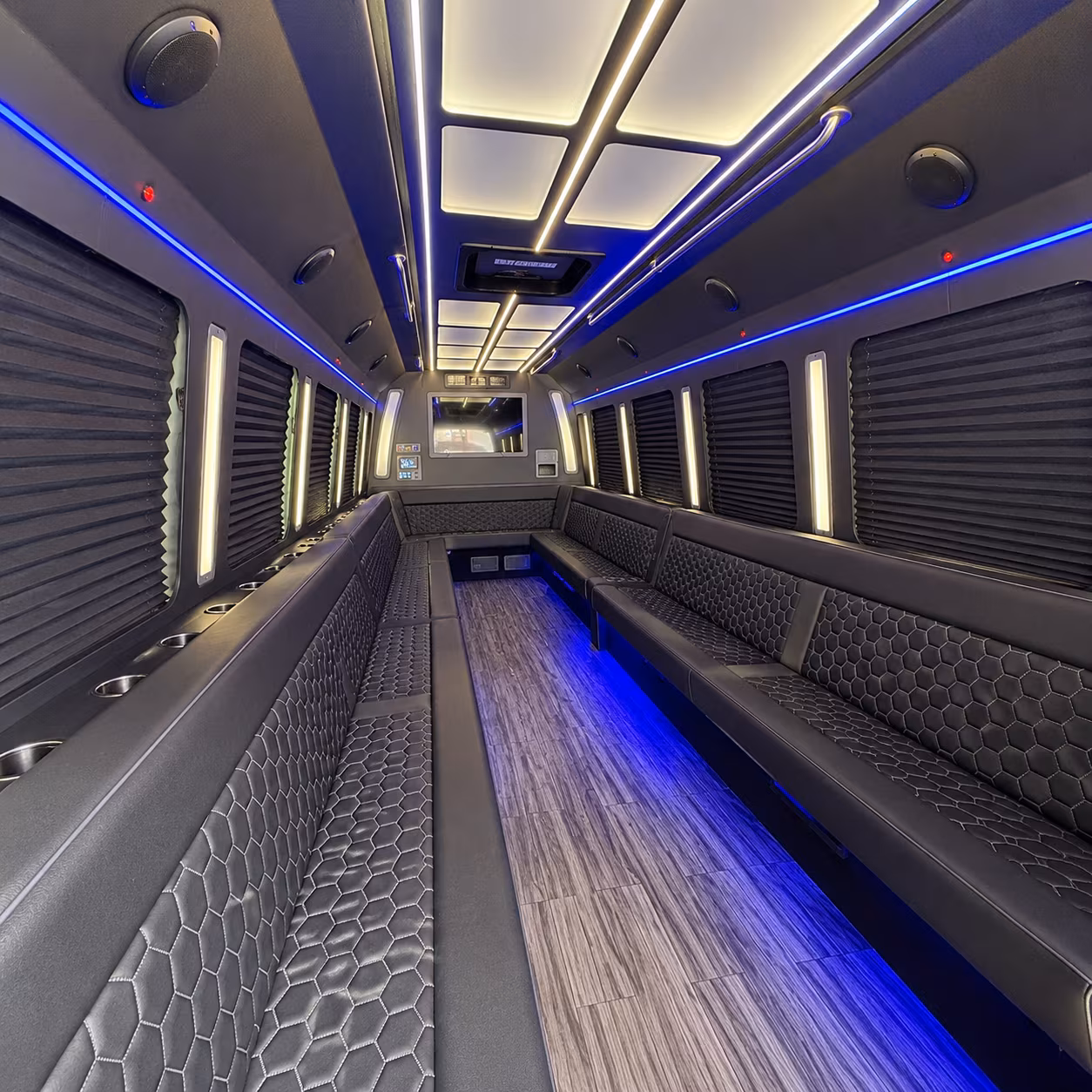 richardson 30 passenger party bus interior