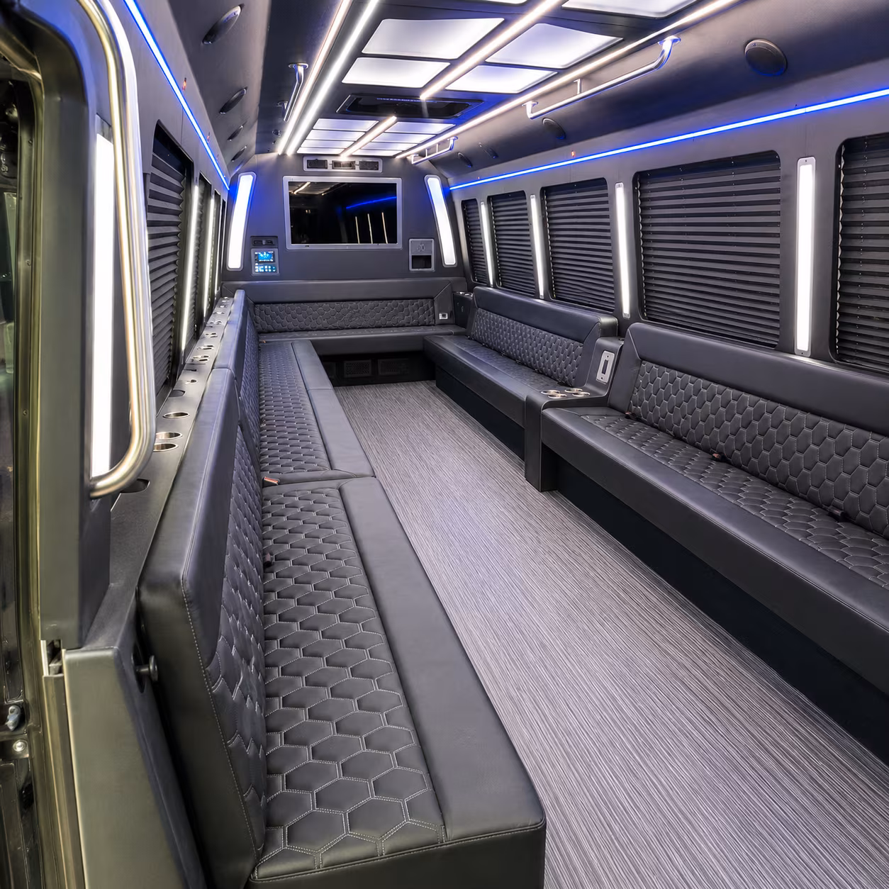 richardson 40 passenger party bus interior