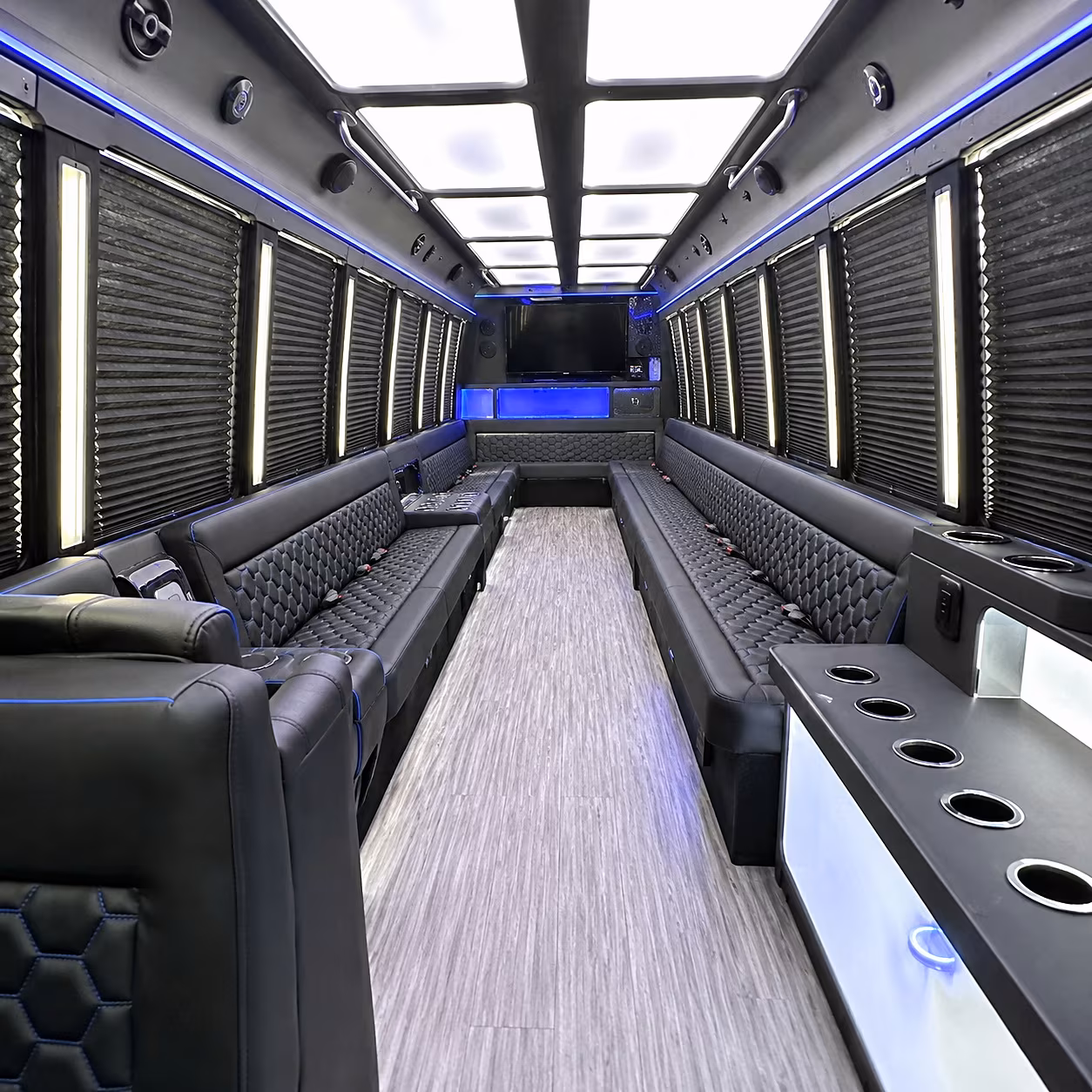 richardson party bus rental interior